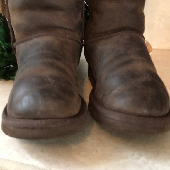 UGG Brown Classic Tall Leather Boots - Picture 8 of 8
